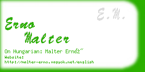 erno malter business card
